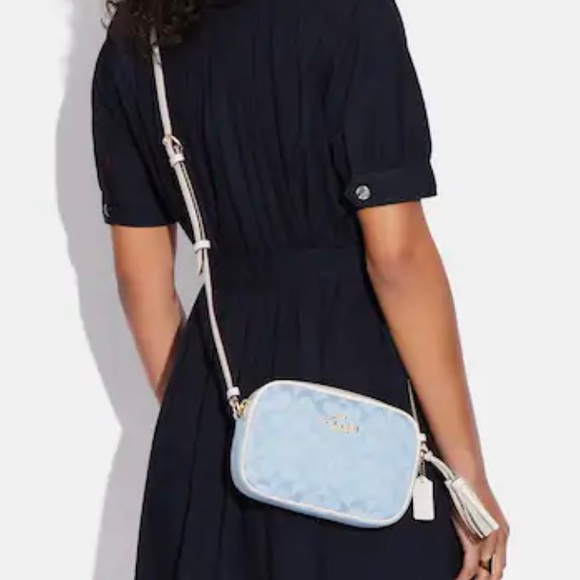 Authentic COACH Signature canvas/ smooth leather top zip Crossbody - Picture 11 of 11